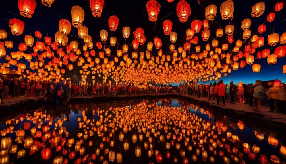 vibrant lantern showcase and lighting