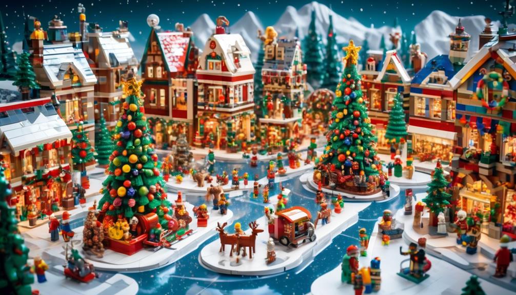 vibrant lego christmas display
