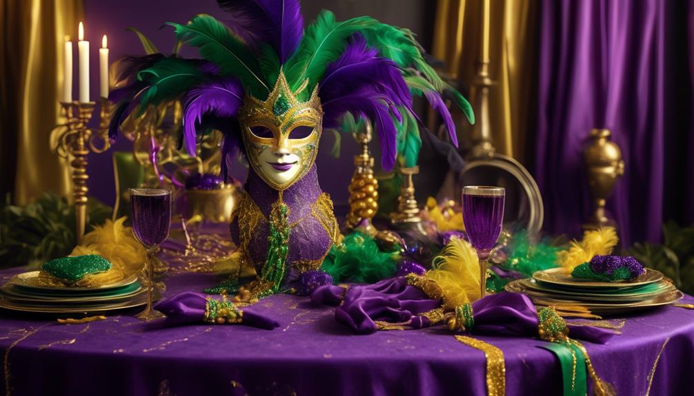 vibrant mardi gras inspired decorations