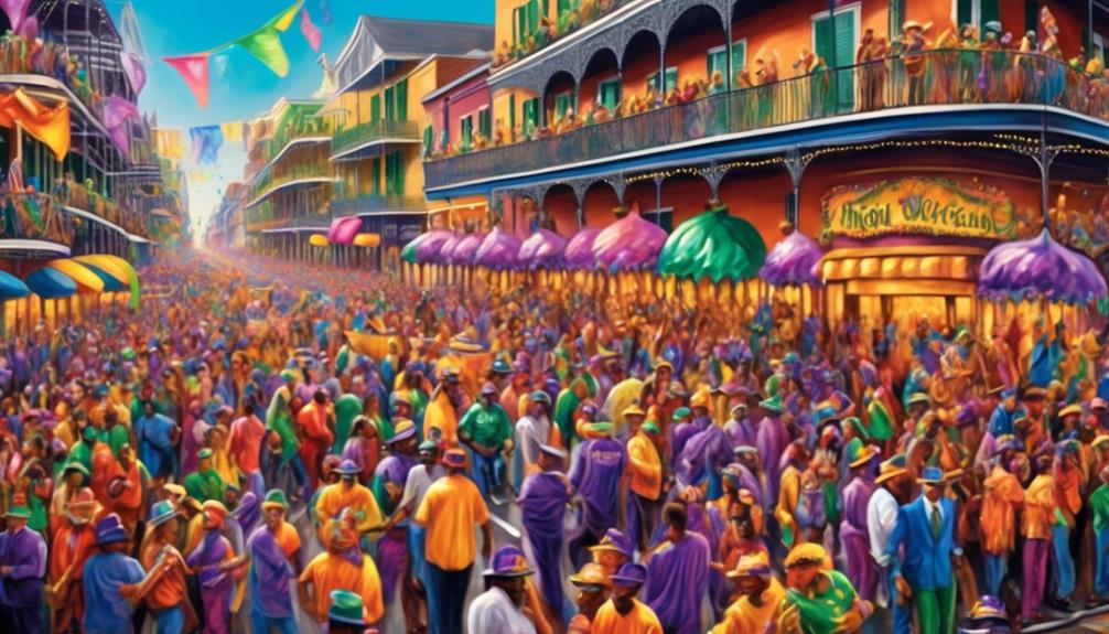 vibrant mardi gras parades