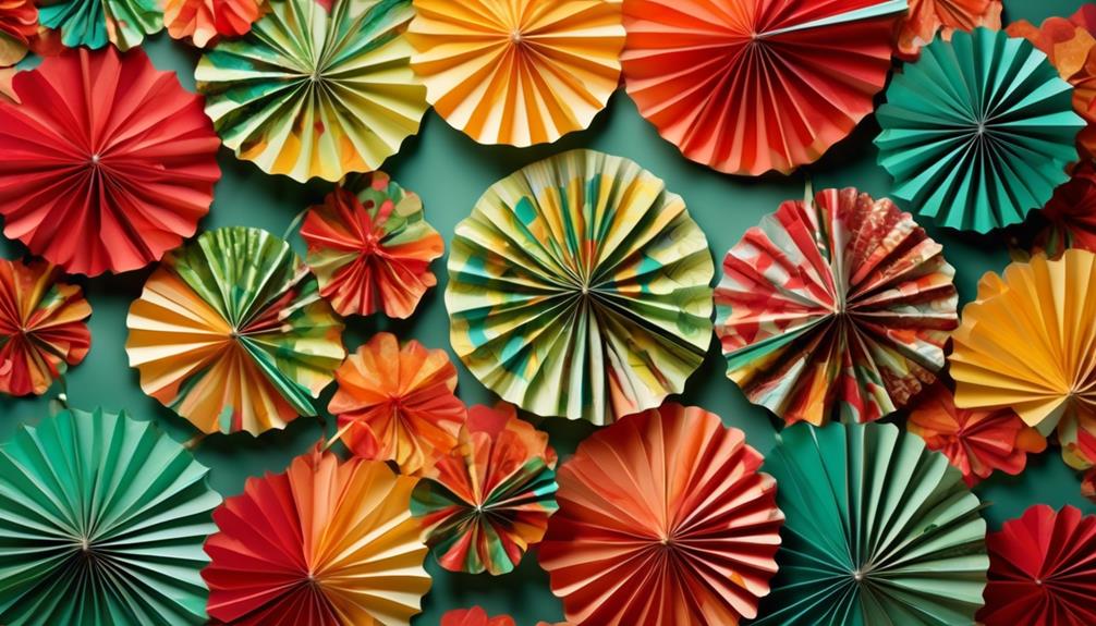 vibrant paper fan garland