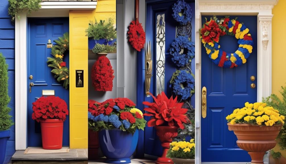 vibrant selection of doors