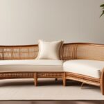 vintage cane webbing sofa