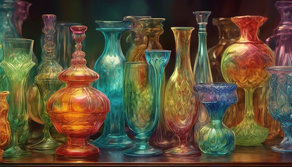 vintage colored glassware styles