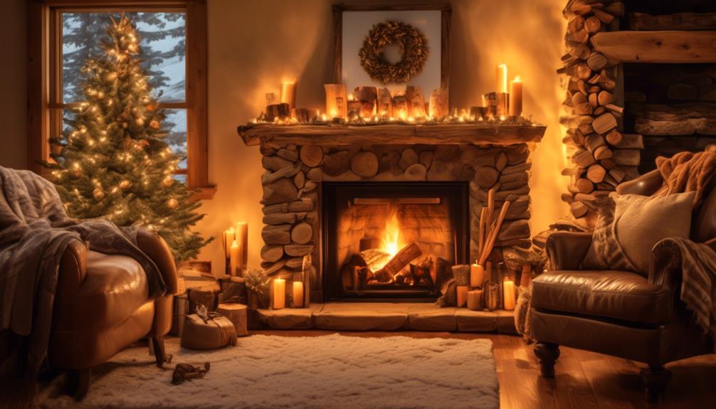 warm and inviting fireside