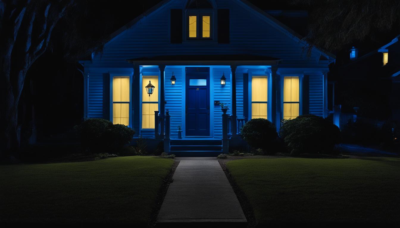what does it mean to have a blue porch light