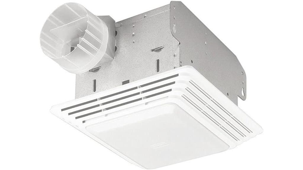 white bathroom ventilation fan