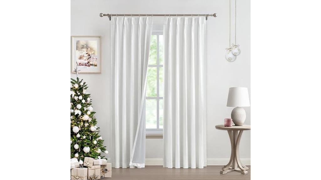 white blackout curtains 84 inches