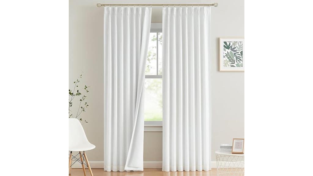 white blackout curtains for home
