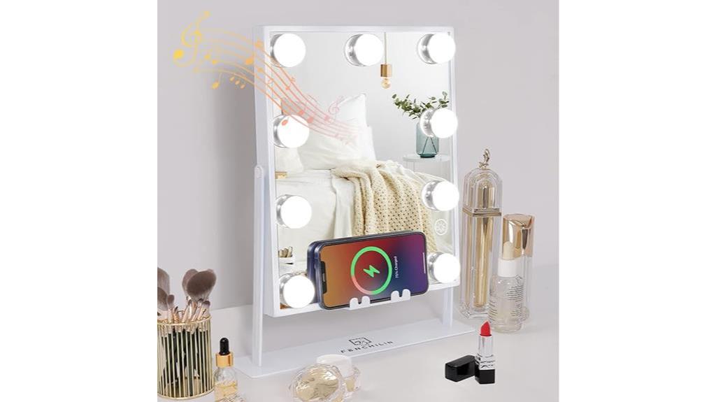 white hollywood vanity mirror