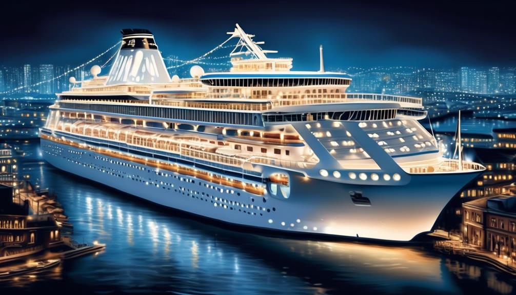 white night cruise ship