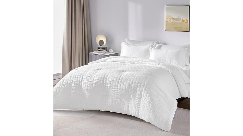 white seersucker comforter set