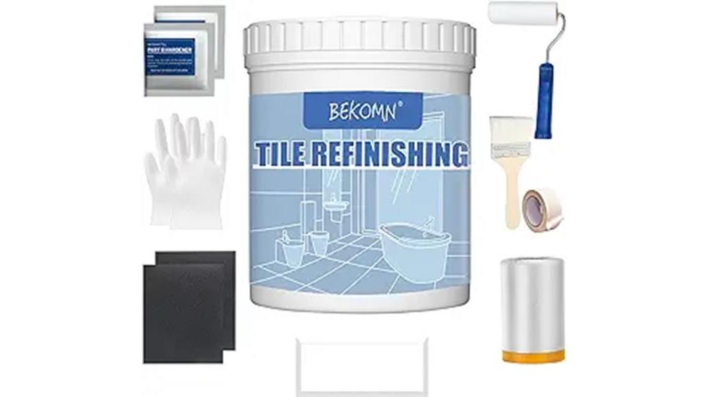 white tub and tile refinishing kit