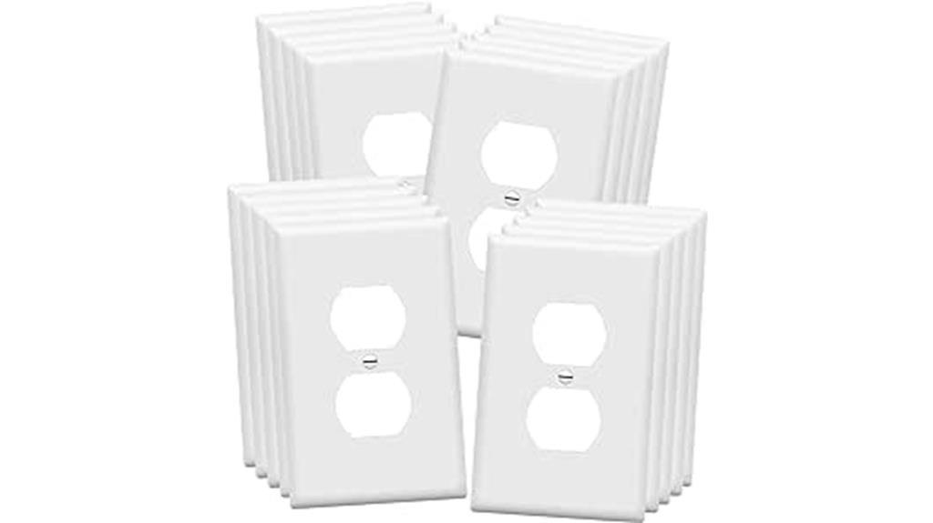 white wall plate 20 pack