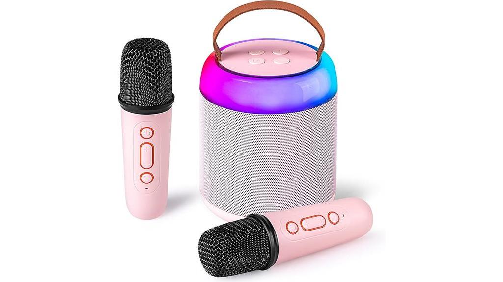 wireless pink karaoke machine
