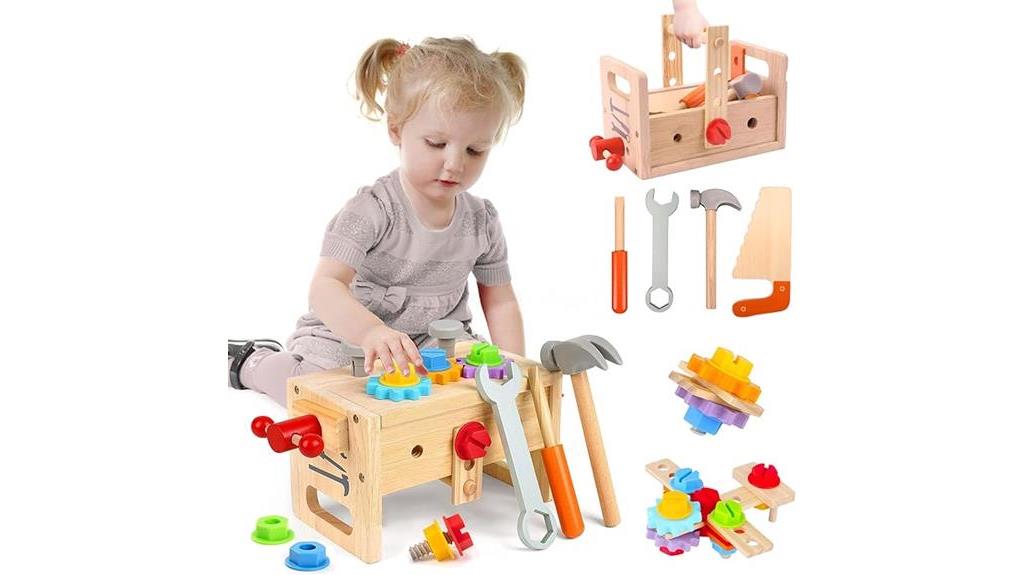 wooden toddler tool set