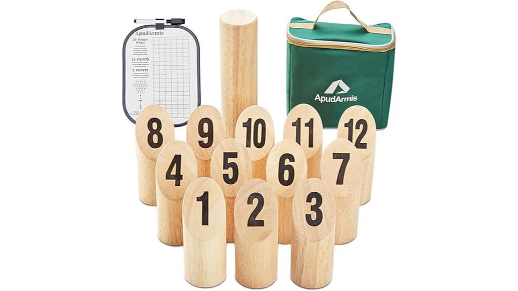 wooden tossing game set
