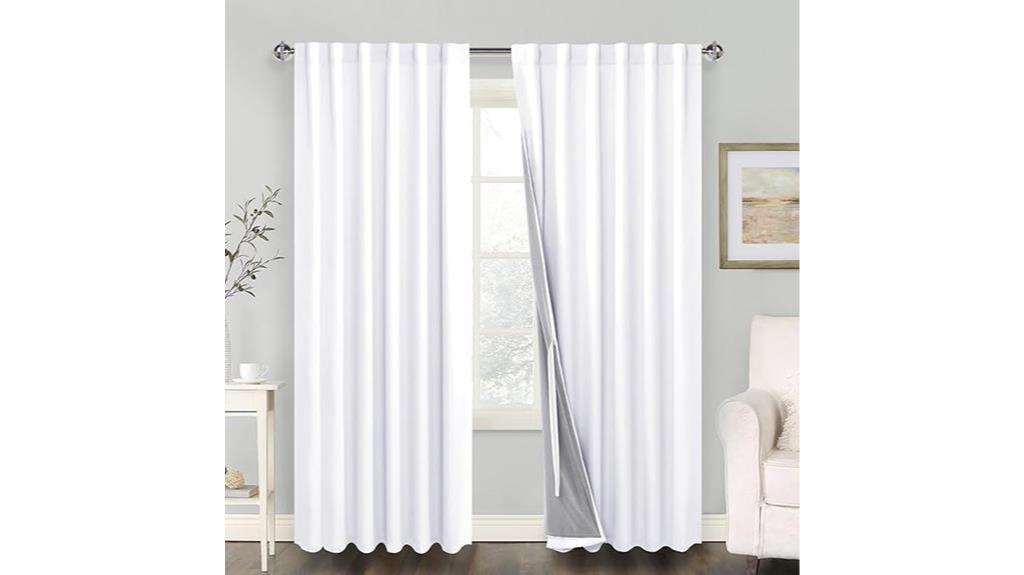 xwzo white blackout curtains