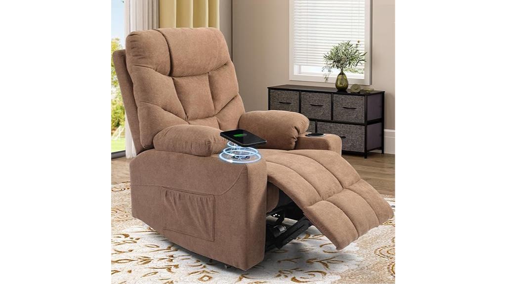 yitahome electric recliner with massage and wireless charging