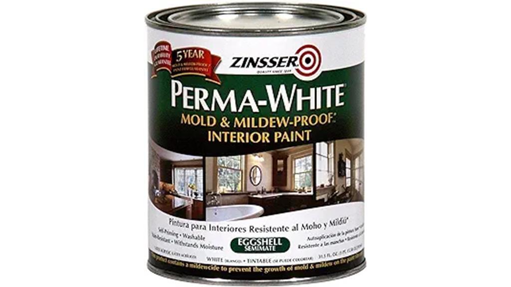 zinsser mold resistant white interior paint