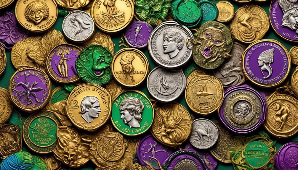 influence on mardi gras coin value