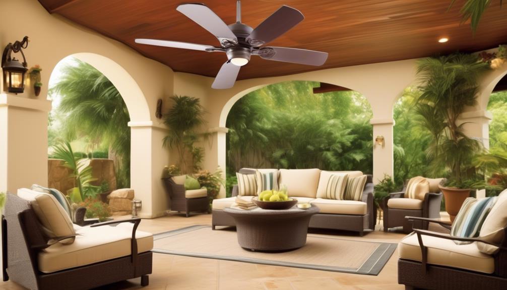 outdoor friendly ceiling fan option