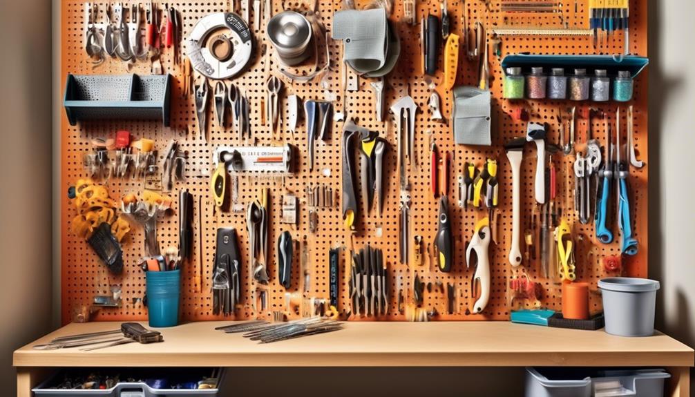 pegboard accessories for efficient organization