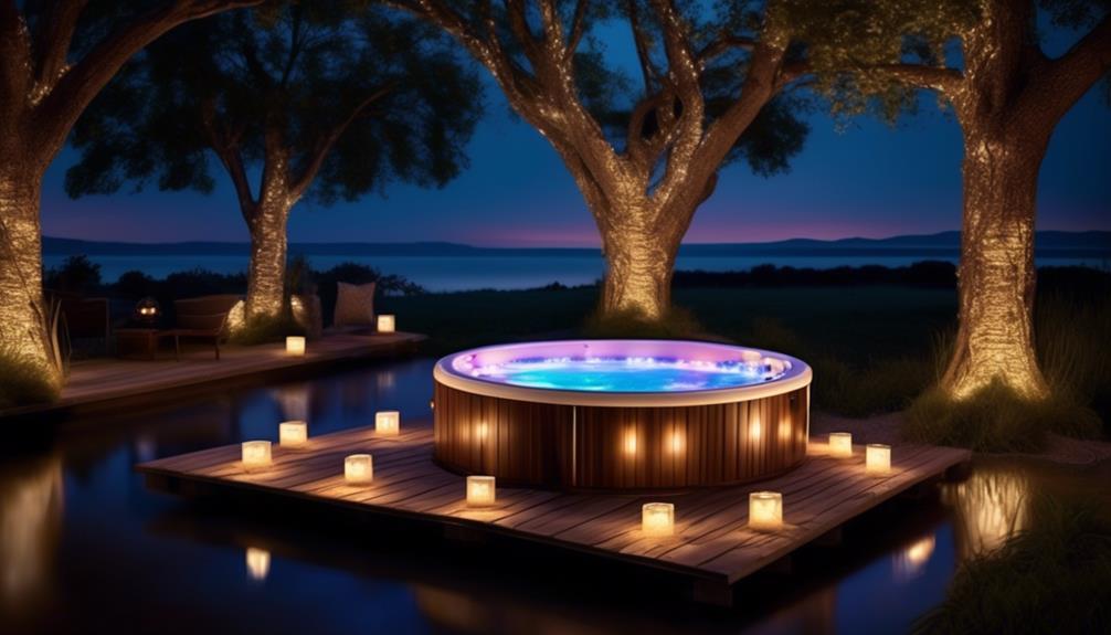 portable spa with led lights
