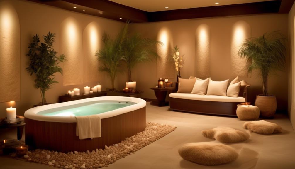 relaxing spa with serene ambiance