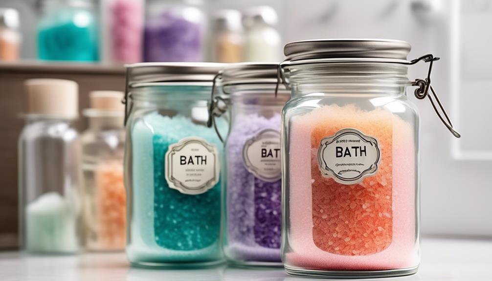 safe and organized bath salt storage
