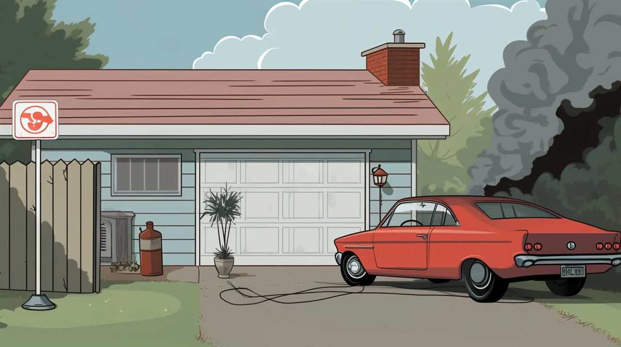 thorstenmeyer Create an image of a closed garage with an idling 3da46caa eac8 4a6e b5c4 3ee7c3501712 IP423882