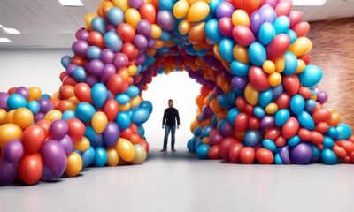 variety of balloon arches