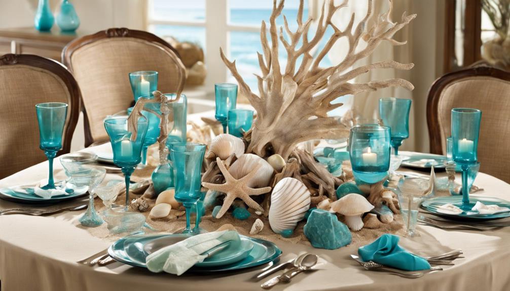 beach themed table setting essentials