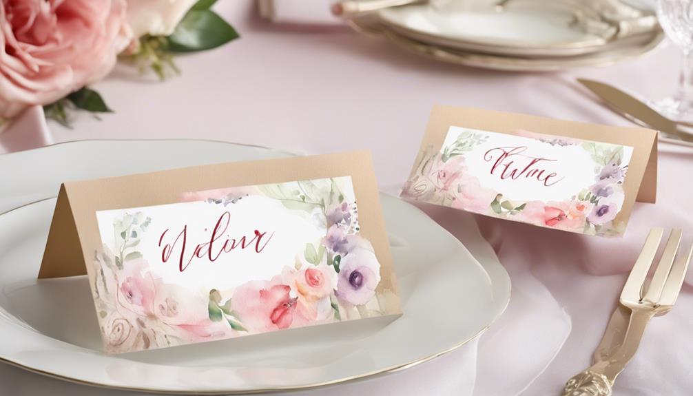 beautifully hand painted place cards