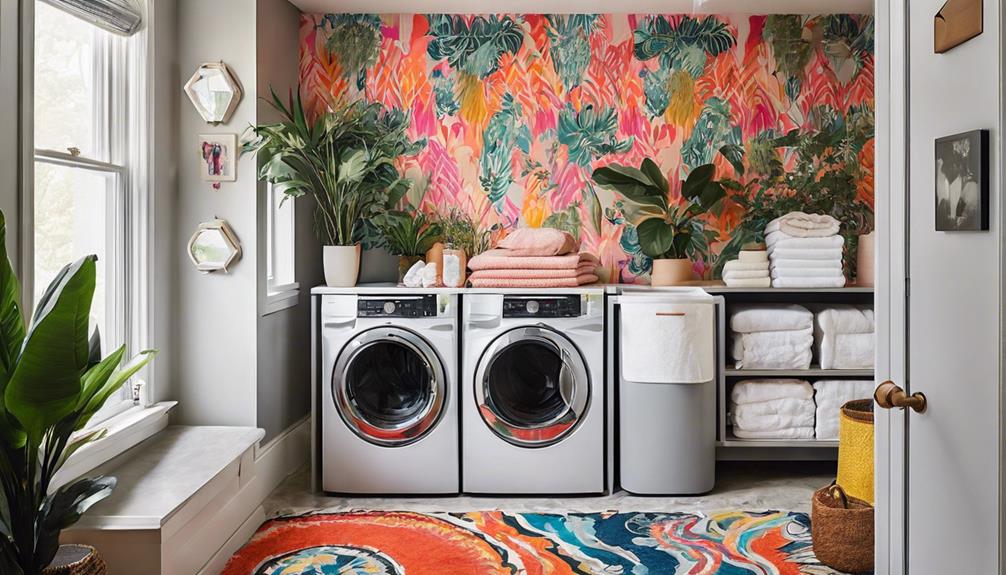 brighten laundry room decor