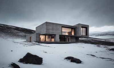 brutalist house in iceland