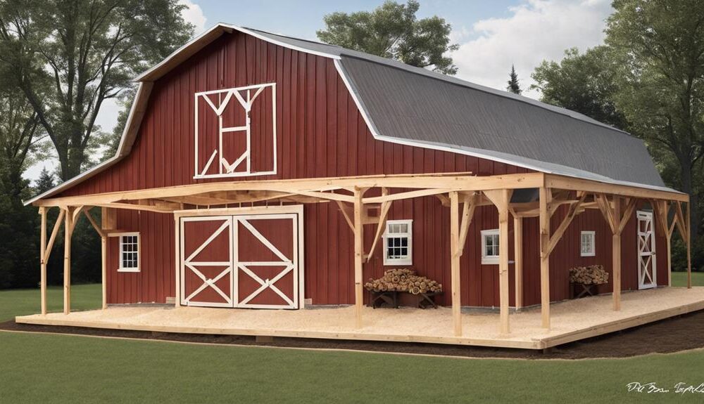 building barn with kit