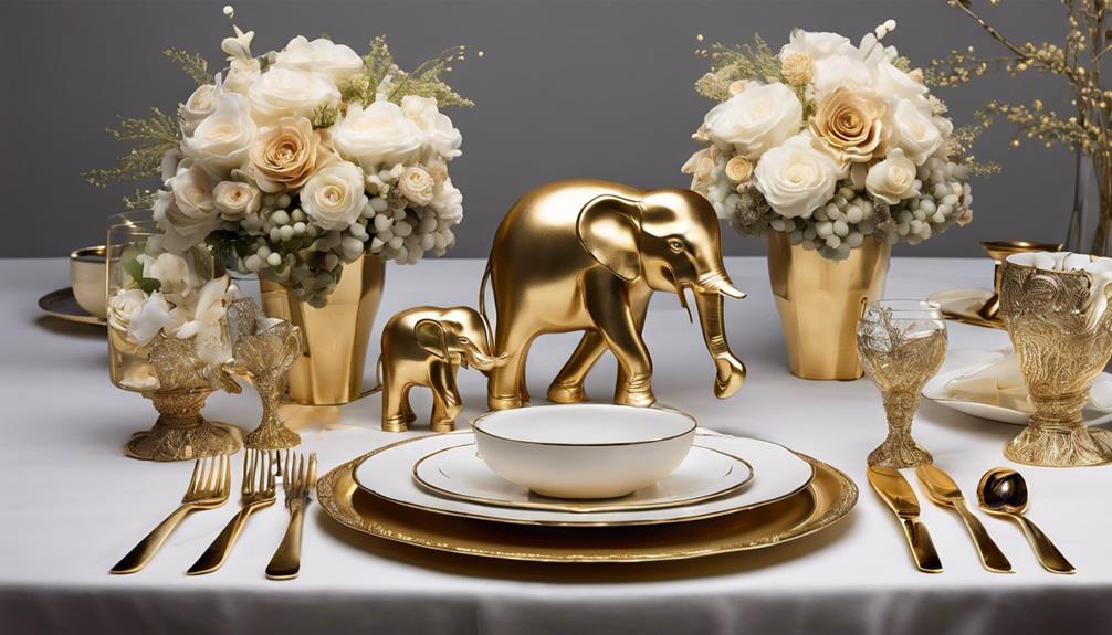 chic elephant table decor