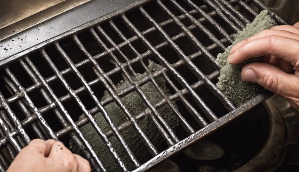 cleaning cast iron grates