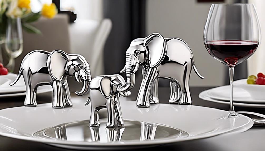 colorful elephant wine charms