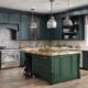 colorful oak kitchen cabinets