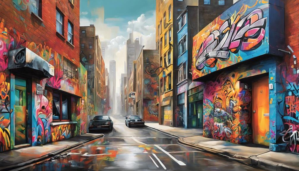 colorful street art scenes