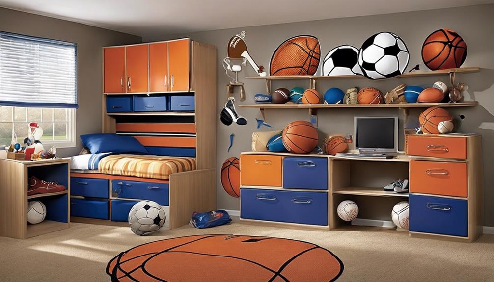 creative sports themed kids decor