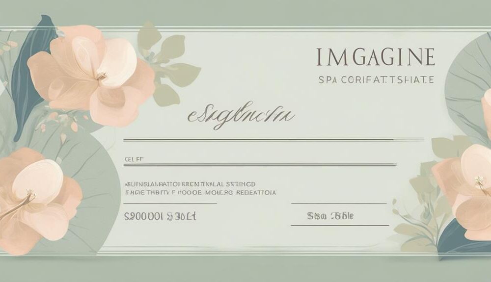designing spa gift certificates