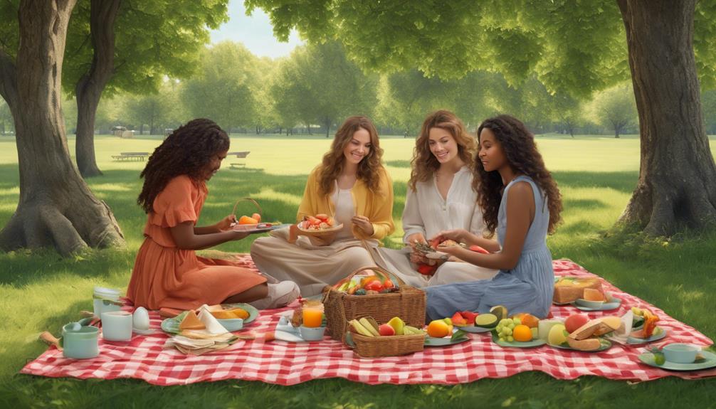 eco friendly picnic with friends