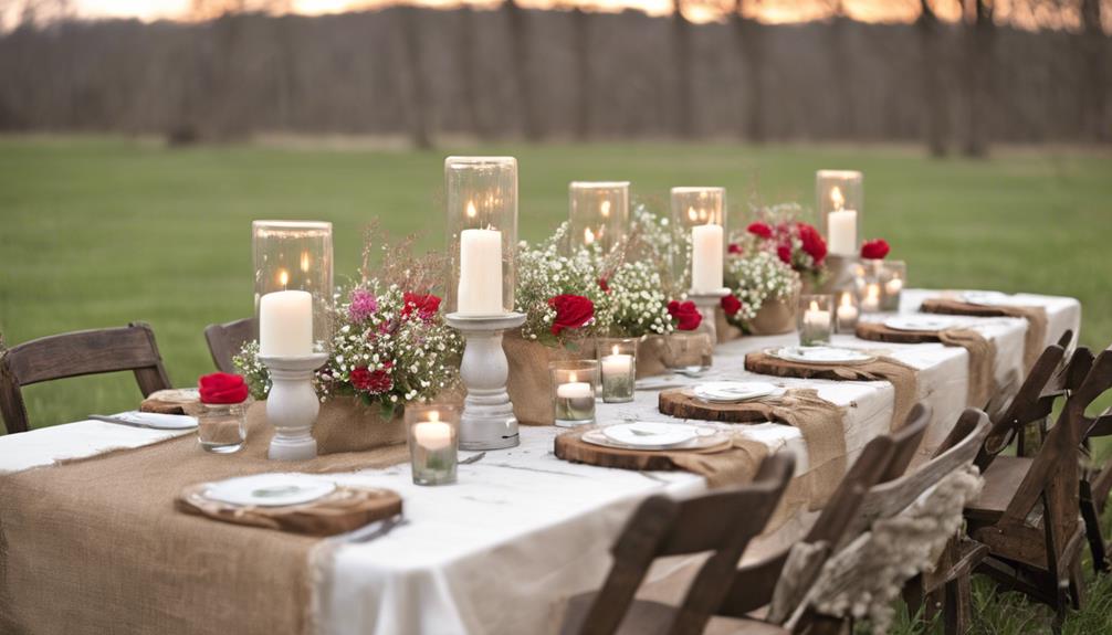 elegant barnyard inspired table setting