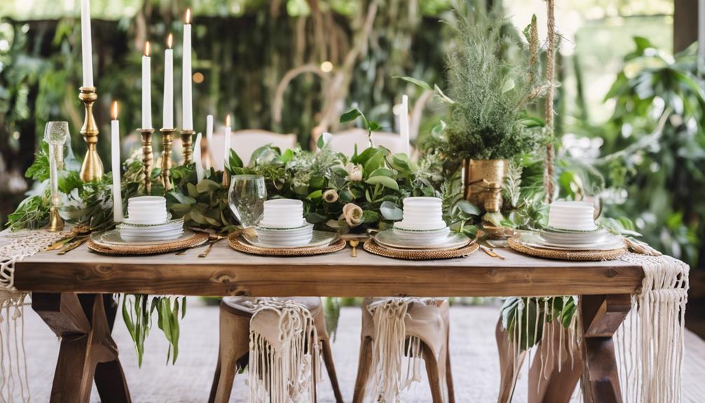elegant bohemian table setting