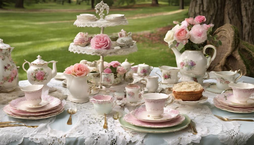 elegant outdoor tea party