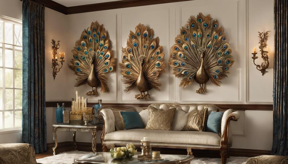 elegant peacock candle holders