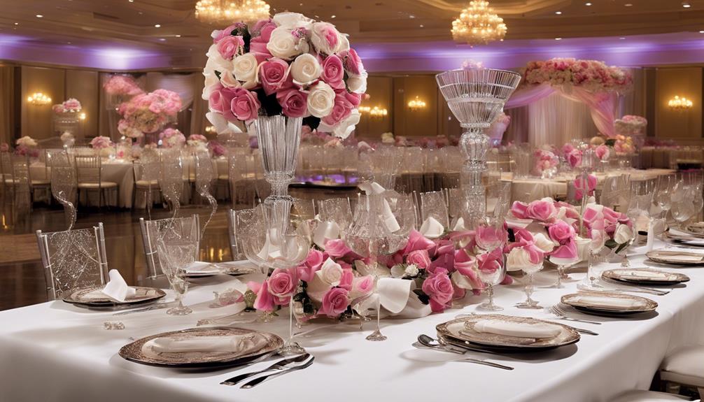 elegant table settings displayed